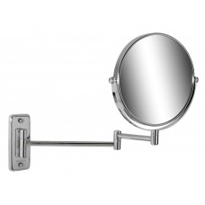 Зеркало косметическое GEESA 911076, настенное , 2-х коленное ø 200 мм