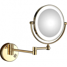 Зеркало увеличительное с LED-подсветкой (настенное), золотой L6508DG
