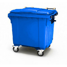Контейнер мусорный передвижной 1100 л с крышкой (Синий)