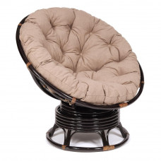 Кресло-качалка "PAPASAN" w 23/01 B с подушкой, Antique brown (античный черно-коричневый), экошерсть Коричневый, 1811-5