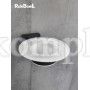 Мыльница для ванной Rainbowl 2785-BP CUBE настенная стекло чёрная матовая