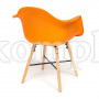 Кресло Secret De Maison CINDY (EAMES) (mod. 919) дерево береза/металл/сиденье пластик, 60*62*79см, оранжевый/orange with natural legs