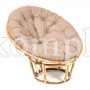 Кресло "PAPASAN ECO SKIN" с подушкой, Natural (натуральный), ткань Старт