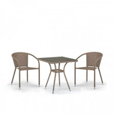Комплект мебели 2+1 AFM-T282BNT/Y137C-W56 Light Brown 2Pcs