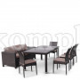 Комплект плетеной мебели T347/S65A/Y380A-W53 Brown (8+1)