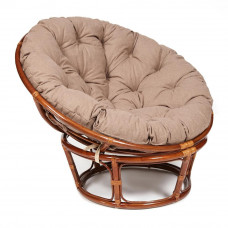 Кресло "PAPASAN" 23/01 W с подушкой, Pecan (орех), экошерсть Коричневый, 1811-5