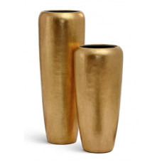 Кашпо TREEZ Effectory - Metal - Дизайн-конус - Сусальное золото, в-75