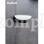 Мыльница для ванной Rainbowl 2284-BP LONG настенная стекло черная матовая