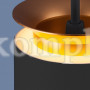 Подвесной светодиодный светильник DLS021 9+4W 4200К черный матовый/золото