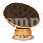 Кресло-качалка "PAPASAN" w 23/01 B с подушкой, Honey (мед), ткань Коричневый, 3М7-147