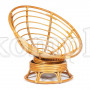 Кресло-качалка "PAPASAN" w 23/01 B с подушкой, Honey (мед), ткань Коричневый, 3М7-147
