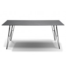 Руссо Обеденный  стол 180х80см, столешница HPL, цвет серый гранит, подстолье RC658-180-80-SHT-TU10