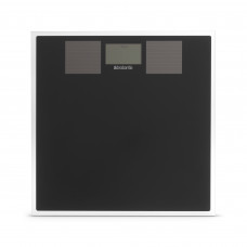 Цифровые весы для ванной комнаты на солнечных батареях, черные