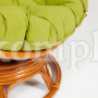 Кресло-качалка "PAPASAN" w 23/01 B с подушкой, Cognac (коньяк), флок Олива, 23