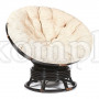 Кресло-качалка "PAPASAN" w 23/01 B с подушкой, Antique brown (античный черно-коричневый), ткань Старт