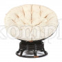 Кресло-качалка "PAPASAN" w 23/01 B с подушкой, Antique brown (античный черно-коричневый), ткань Старт