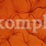 Кресло "PAPASAN" 23/01 W с подушкой, Antique brown (античный черно-коричневый), ткань Оранжевый, С 23