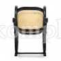 Кресло-качалка mod. AX3002-1 дерево береза/натуральный ротанг, 55х98х91 см, дерево:венге #9, сиденье/спинка натуральный ротанг