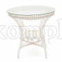 Комплект обеденный "ANDREA" (стол со стеклом + 4 кресла + подушки) TCH White (белый), Ткань рубчик, цвет кремовый