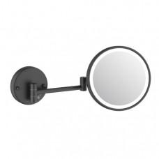 Зеркало косметическое SCHEIN увеличение 3х к стене с подсветкой черное (9346MB)