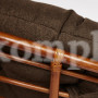 Кресло-качалка "PAPASAN" w 23/01 B с подушкой, Pecan (орех), ткань Коричневый, 3М7-147
