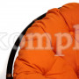Кресло-качалка "PAPASAN" w 23/01 B с подушкой, Antique brown (античный черно-коричневый), ткань Оранжевый, С 23