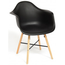 Кресло Secret De Maison CINDY (EAMES) (mod. 919) дерево береза/металл/сиденье пластик, 60*62*79см, черный/black with natural legs