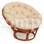 Кресло "PAPASAN" 23/01 W с подушкой, Cognac (коньяк), ткань Старт