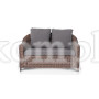 Кон Панна, диван двухместный, коричневый YH-C2808W brown