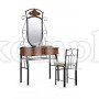 Столик туалетный CANZONA (столик/зеркало + стул) 95х46х162см, черный/красный дуб