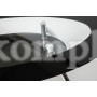 Стол SADLER (mod. 445) металл/стекло (8мм), 140х80х75см, хром/черный