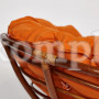 Кресло "PAPASAN" 23/01 W с подушкой, Pecan (орех), ткань Оранжевый, С 23