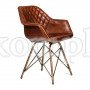Кресло Secret De Maison EAMES BULL (mod. M-17668) металл/кожа буйвола, 61х49х80см, античная медь/коричневый