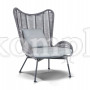 Кресло Мадрид, арт. LCAR6001, в комплекте с подушками, свет темно-серый LCAR6001