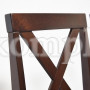 Обеденный комплект эконом Хадсон (стол + 4 стула)/ Hudson Dining Set дерево гевея/мдф, стол: 110х70х75см / стул: 44х42х89см, cappuccino (темный орех), ткань кор.-зол.