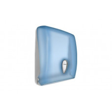 Диспенсер для бумажных полотенец пластмассовый синий 370x275x135