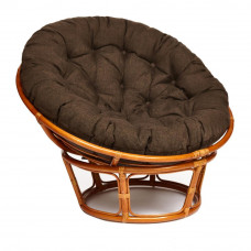 Кресло "PAPASAN" 23/01 W с подушкой, Cognac (коньяк), ткань Коричневый, 3М7-147