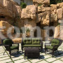 Комплект мебели 2+1+1 AFM-LV-520BG Brown/Green 
