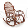 Кресло-качалка VIENNA (разборная) без подушки, ротанг top quality, 58x133x102 см, Pecan (орех)