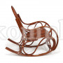 Кресло-качалка VIENNA (разборная) без подушки, ротанг top quality, 58x133x102 см, Pecan (орех)