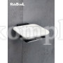 Мыльница для ванной Rainbowl 2785-8BP CUBE квадратная настенная керамика чёрная матовая