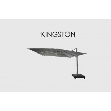 KINGSTON зонт 400x400 купол GRIS NATURE стойка WHITE MATTE