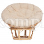 Кресло "PAPASAN ECO" P115-1/SP STD c подушкой, ремешками / Natural (натуральный), ткань Старт