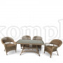 Комплект плетеной мебели T130Bg/Y130Bg-150x90 Beige/Beige 4Pcs