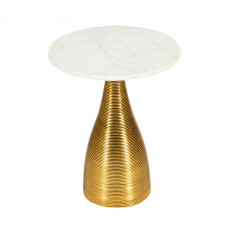 Столик кофейный Secret De Maison CINTRA (mod. 12473) алюминиевый сплав/мрамор, 40,7x40,7x52,7см, золотой/gold