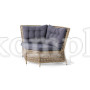 Бергамо, плетеный угловой диванный модуль, соломенный YH-C2599W