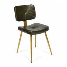 Кресло Secret De Maison TRAMP (mod. 2318-T) металл/кожа буйвола, 47x51x82, античный зеленый