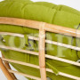 Кресло "PAPASAN ECO" P115-1/SP STD c подушкой, ремешками / Natural (натуральный), флок Олива, 23