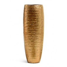 Кашпо TREEZ Effectory - Metal - Высокая Design-ваза - Чеканное золото