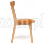 Стул мягкое сиденье/ оранжевый MAXI (Макси) натуральный (Бук)